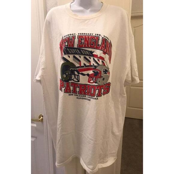 New England Patriots Super Bowl XXXVI T-Shirt 3X Preshrunk cotton Vintage 2002 - Picture 1 of 10